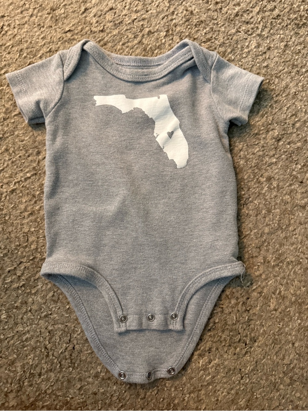 Gray Florida Print Baby Onsie